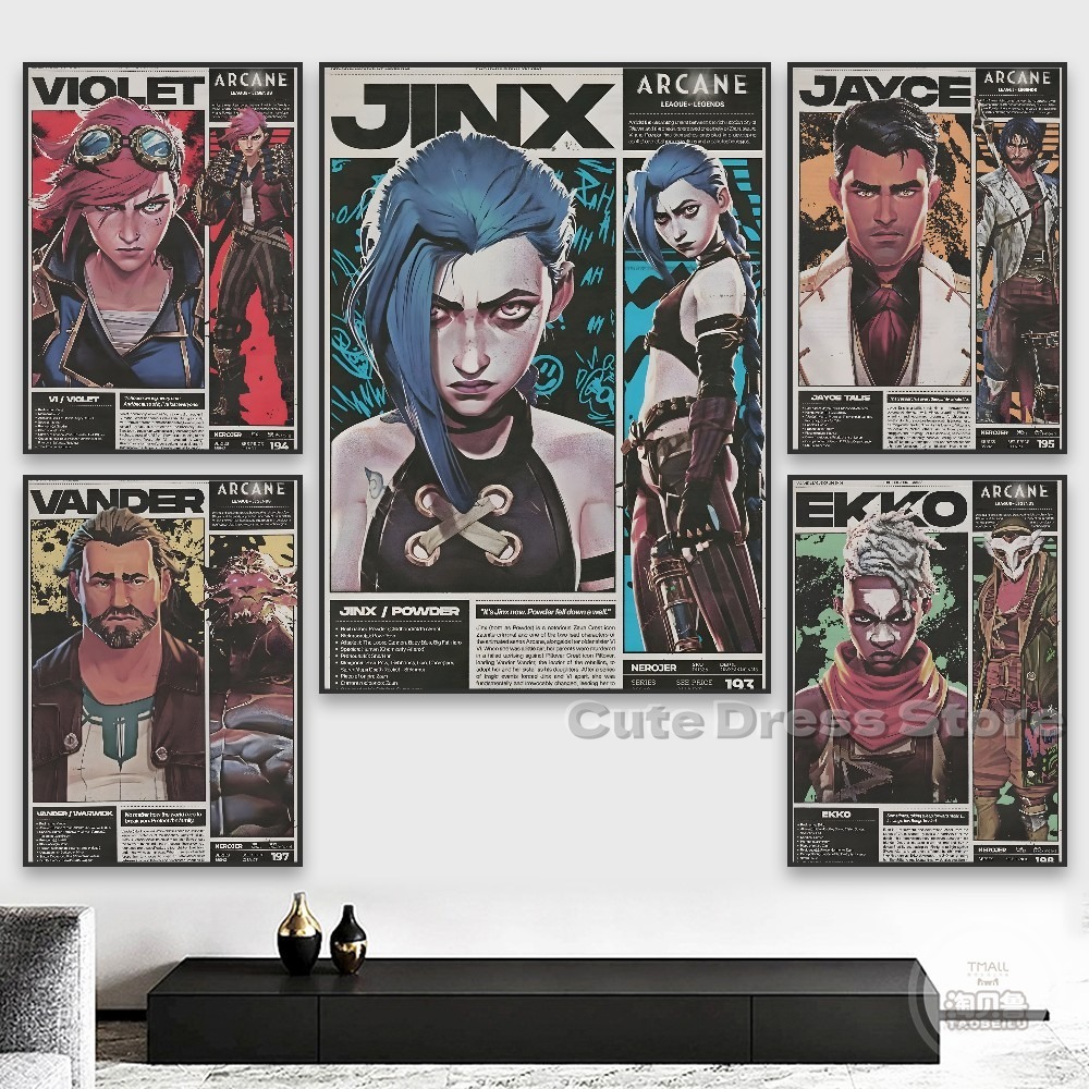 Esports Gaming Poster - Impression sur toile Arcane, art mural