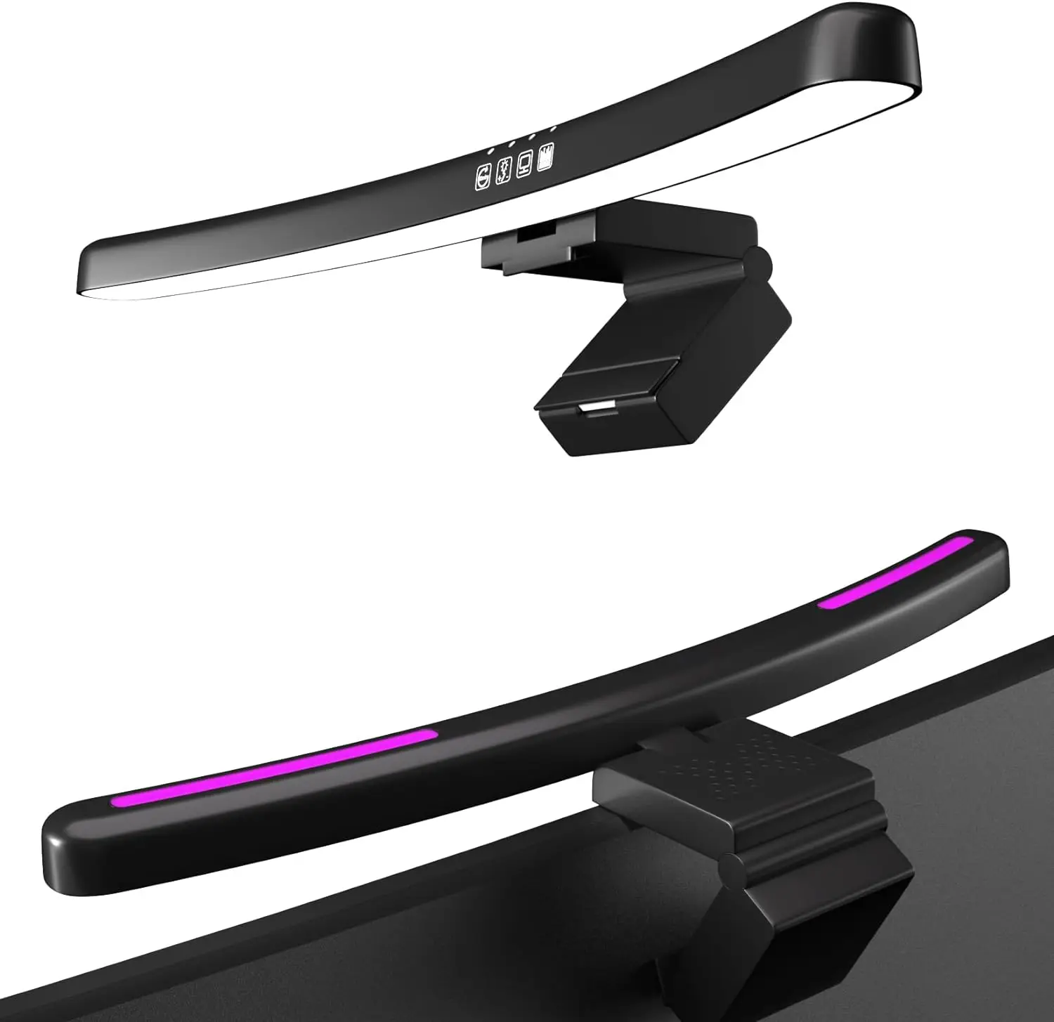 Gaming Monitor Curved - Barre lumineuse incurvée avec rétro-éclairage rvb,