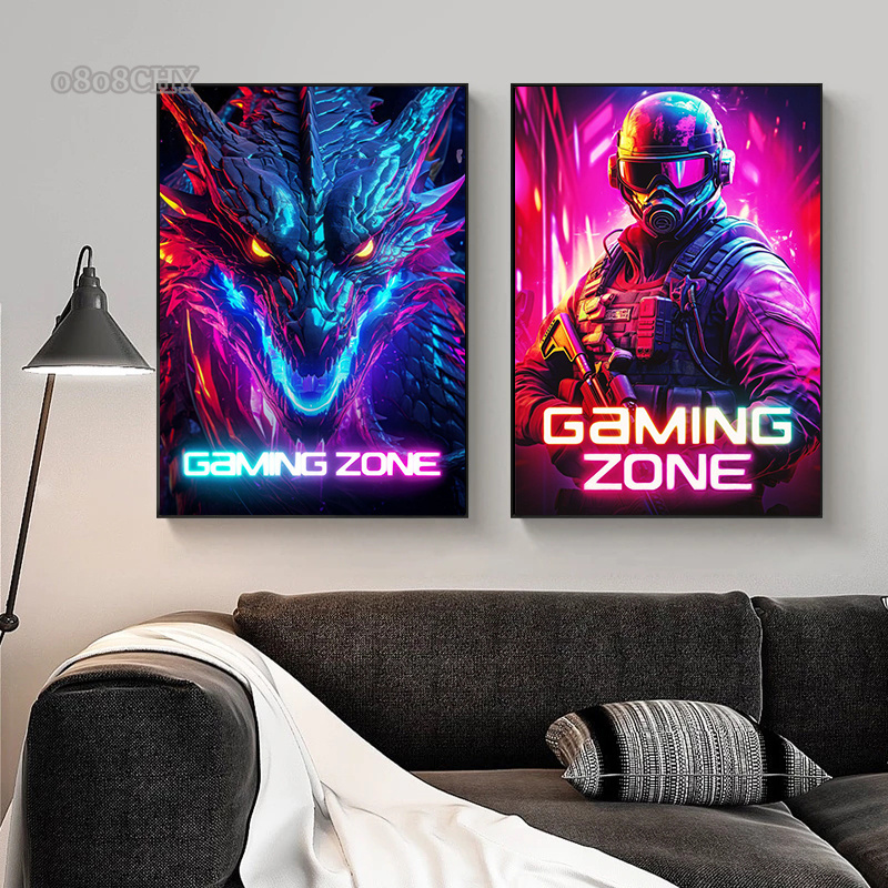 Esports Gaming Poster - Dragon Assassin espace armure Zone de
