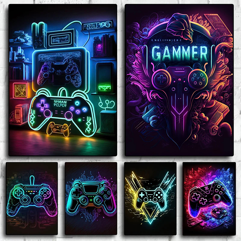 Esports Gaming Poster - Peinture sur toile d'art mural de