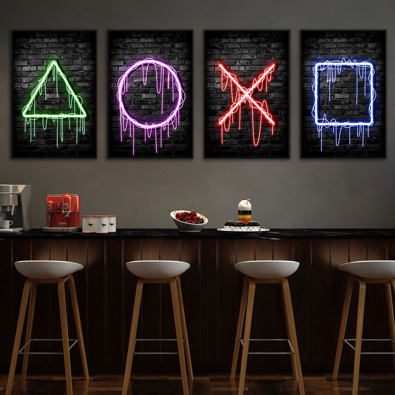 Affiches sur toile Gaming Neon - Esports Gaming Poster avis et prix