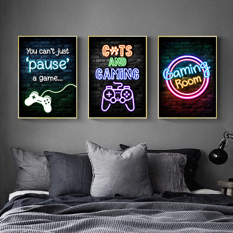Affiches sur toile Gaming Neon - Esports Gaming Poster avis et prix