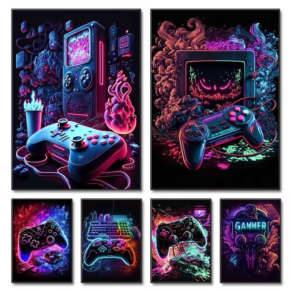 Peintures sur toile de jeu néo - Esports Gaming Poster avis et prix