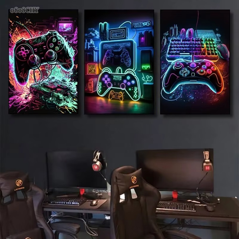 Peintures sur toile de jeu néo - Esports Gaming Poster avis et prix
