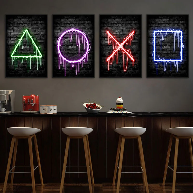 Affiches sur toile Gaming Neon - Esports Gaming Poster avis et prix