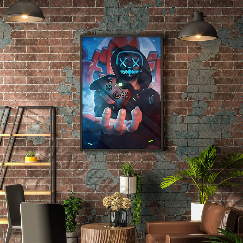 Contrôleur de Gamer néon Punk  - Esports Gaming Poster avis et prix