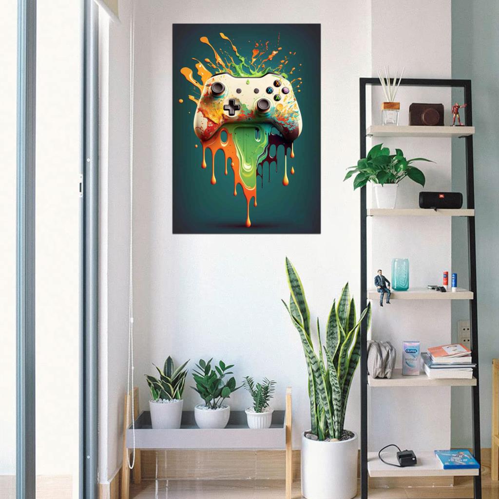 Contrôleur de Gamer néon Punk  - Esports Gaming Poster avis et prix
