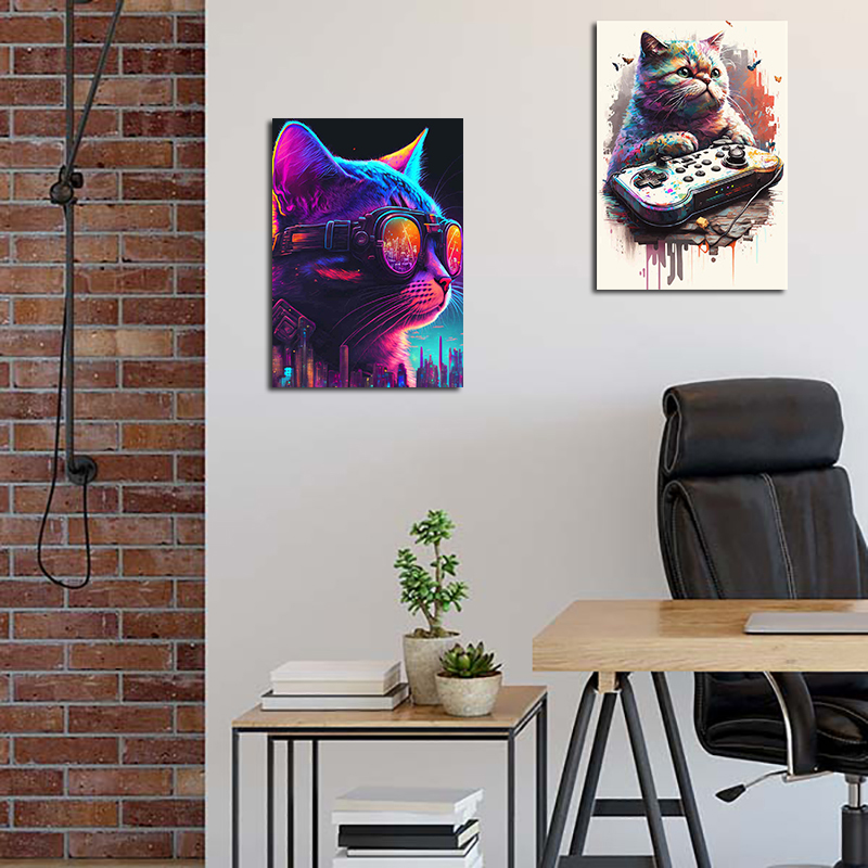 Contrôleur de Gamer néon Punk  - Esports Gaming Poster avis et prix